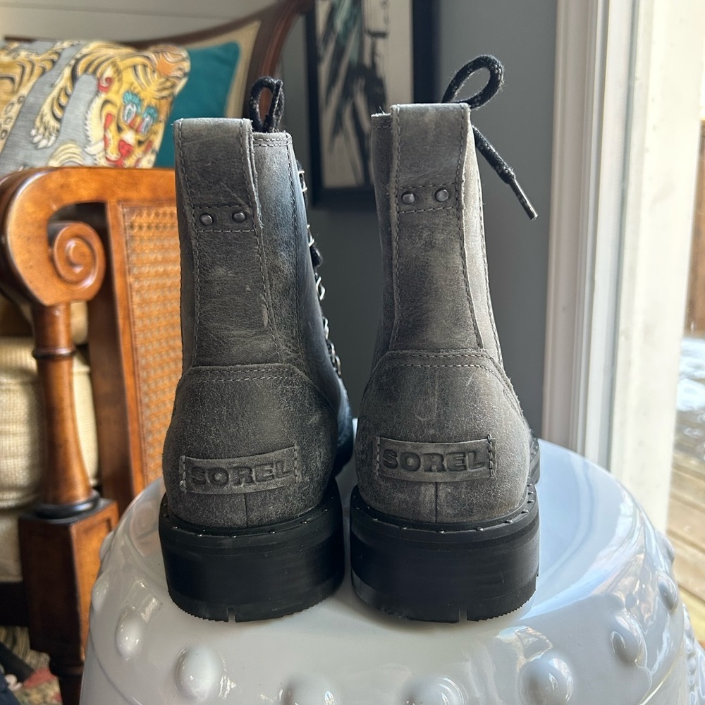 Waterproof Sorel Gray Ankle Boots Size 10 Excellent Condition - Picture 7 of 7